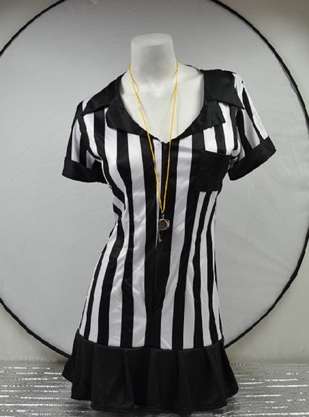 Women's Adult Referee Costume Halloween DressUp Outfit